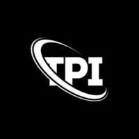 logo tpi. lettre tpi. création de logo de lettre tpi. initiales logo tpi liées par un cercle et un logo monogramme majuscule. typographie tpi pour la technologie, les affaires et la marque immobilière. vecteur