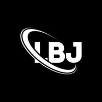 logo lbj. lettre lbj. création de logo de lettre lbj. initiales logo lbj liées avec un cercle et un logo monogramme majuscule. typographie lbj pour la technologie, les affaires et la marque immobilière. vecteur