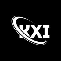 logo kxi. lettre kxi. création de logo de lettre kxi. initiales logo kxi liées avec un cercle et un logo monogramme majuscule. typographie kxi pour la technologie, les affaires et la marque immobilière. vecteur