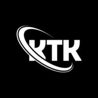 logo ktk. lettre ktk. création de logo de lettre ktk. initiales logo ktk liées avec un cercle et un logo monogramme majuscule. typographie ktk pour la technologie, les affaires et la marque immobilière. vecteur