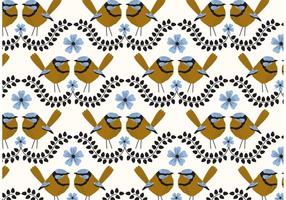 Blue Wren repeat pattern vecteur