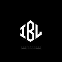 création de logo de lettre ibl avec forme de polygone. création de logo en forme de polygone et de cube ibl. modèle de logo vectoriel ibl hexagone couleurs blanches et noires. monogramme ibl, logo d'entreprise et immobilier.