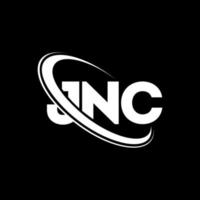 logo Jnc. lettre jnc. création de logo de lettre jnc. initiales logo jnc liées par un cercle et un logo monogramme majuscule. typographie jnc pour la technologie, les affaires et la marque immobilière. vecteur