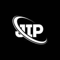 logo jip. lettre de jip. création de logo de lettre jip. initiales logo jip liées avec un cercle et un logo monogramme majuscule. typographie jip pour la technologie, les affaires et la marque immobilière. vecteur