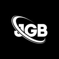 logo jgb. lettre jgb. création de logo de lettre jgb. initiales logo jgb liées avec un cercle et un logo monogramme majuscule. typographie jgb pour la marque technologique, commerciale et immobilière. vecteur