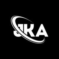 logo jka. lettre jka. création de logo de lettre jka. initiales logo jka liées avec un cercle et un logo monogramme majuscule. typographie jka pour la technologie, les affaires et la marque immobilière. vecteur