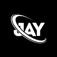 logo de geai. lettre de geai. création de logo de lettre de geai. initiales jay logo lié avec cercle et logo monogramme majuscule. typographie jay pour la technologie, les affaires et la marque immobilière. vecteur