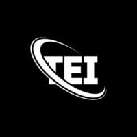 tei logo. tei lettre. création de logo de lettre tei. initiales logo tei liées avec un cercle et un logo monogramme majuscule. typographie tei pour la technologie, les affaires et la marque immobilière. vecteur