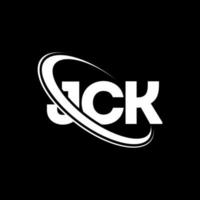 logo jck. lettre de jck. création de logo de lettre jck. initiales jck logo liées avec un cercle et un logo monogramme majuscule. typographie jck pour la technologie, les affaires et la marque immobilière. vecteur