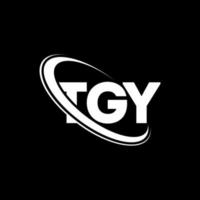 logo tgy. lettre tgy. création de logo de lettre tgy. initiales logo tgy liées avec un cercle et un logo monogramme majuscule. typographie tgy pour la technologie, les affaires et la marque immobilière. vecteur