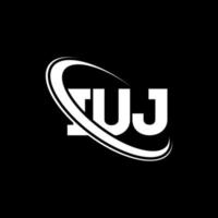 logo iuj. jui lettre. création de logo de lettre iuj. initiales logo iuj liées avec un cercle et un logo monogramme majuscule. typographie iuj pour la technologie, les affaires et la marque immobilière. vecteur