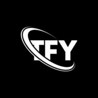 logo tfy. tfy lettre. création de logo de lettre tfy. initiales logo tfy liées avec un cercle et un logo monogramme majuscule. typographie tfy pour la technologie, les affaires et la marque immobilière. vecteur