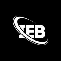 logo ieb. ieb lettre. création de logo de lettre ieb. initiales logo ieb liées par un cercle et un logo monogramme majuscule. typographie ieb pour la technologie, les affaires et la marque immobilière. vecteur