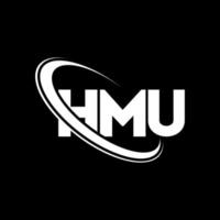 logo hmu. hmu lettre. création de logo de lettre hmu. initiales hmu logo lié avec cercle et logo monogramme majuscule. typographie hmu pour la technologie, les affaires et la marque immobilière. vecteur