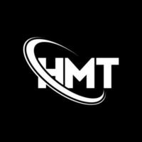 logo hmt. lettre hmt. création de logo de lettre hmt. initiales logo hmt liées avec un cercle et un logo monogramme majuscule. typographie hmt pour la technologie, les affaires et la marque immobilière. vecteur