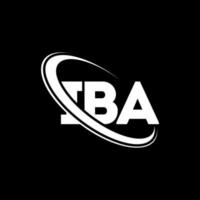 logo iba. lettre d'iba. création de logo de lettre iba. initiales logo iba liées par un cercle et un logo monogramme majuscule. typographie iba pour la technologie, les affaires et la marque immobilière. vecteur