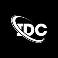 logo idc. lettre idc. création de logo de lettre idc. initiales logo idc liées avec un cercle et un logo monogramme majuscule. typographie idc pour la technologie, les affaires et la marque immobilière. vecteur