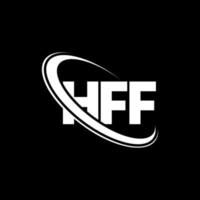 logo hff. lettre hff. création de logo de lettre hff. initiales hff logo lié avec cercle et logo monogramme majuscule. typographie hff pour la technologie, les affaires et la marque immobilière. vecteur