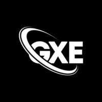 logo gx. lettre gxe. création de logo de lettre gxe. initiales logo gxe liées avec un cercle et un logo monogramme majuscule. typographie gxe pour la technologie, les affaires et la marque immobilière. vecteur