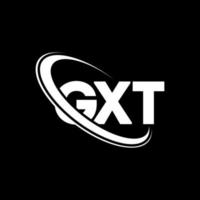 logo gxt. lettre gxt. création de logo de lettre gxt. initiales logo gxt liées avec un cercle et un logo monogramme majuscule. typographie gxt pour la technologie, les affaires et la marque immobilière. vecteur