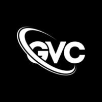 logo gvc. lettre gvc. création de logo de lettre gvc. initiales logo gvc liées avec un cercle et un logo monogramme majuscule. typographie gvc pour la marque technologique, commerciale et immobilière. vecteur