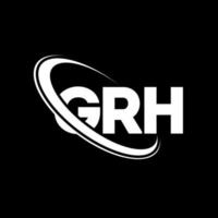 logo grh. grh lettre. création de logo de lettre grh. initiales grh logo lié avec cercle et logo monogramme majuscule. typographie grh pour la technologie, les affaires et la marque immobilière. vecteur