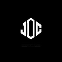 création de logo de lettre jdc avec forme de polygone. création de logo en forme de polygone et de cube jdc. modèle de logo vectoriel jdc hexagone couleurs blanches et noires. monogramme jdc, logo commercial et immobilier.