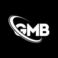 logo gmb. lettre gmb. création de logo de lettre gmb. initiales logo gmb liées avec un cercle et un logo monogramme majuscule. typographie gmb pour la technologie, les affaires et la marque immobilière. vecteur