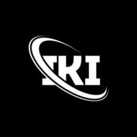 logo iki. lettre iki. création de logo de lettre iki. initiales logo iki liées avec un cercle et un logo monogramme majuscule. typographie iki pour la technologie, les affaires et la marque immobilière. vecteur