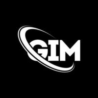 logo gim. gim lettre. création de logo de lettre gim. initiales logo gim liées avec un cercle et un logo monogramme majuscule. typographie gim pour la technologie, les affaires et la marque immobilière. vecteur