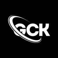 logo gck. gck lettre. création de logo de lettre gck. initiales logo gck liées avec un cercle et un logo monogramme majuscule. typographie gck pour la technologie, les affaires et la marque immobilière. vecteur