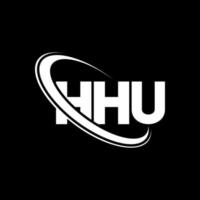 logo hhu. hhu lettre. création de logo de lettre hhu. initiales logo hhu liées avec un cercle et un logo monogramme majuscule. typographie hhu pour la technologie, les affaires et la marque immobilière. vecteur