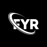 logo fyr. lettre fyr. création de logo de lettre fyr. initiales logo fyr liées avec un cercle et un logo monogramme majuscule. typographie fyr pour la technologie, les affaires et la marque immobilière. vecteur