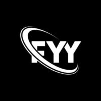 logo fyy. lettre fyy. création de logo de lettre fyy. initiales fyy logo liées avec un cercle et un logo monogramme majuscule. typographie fyy pour la technologie, les affaires et la marque immobilière. vecteur