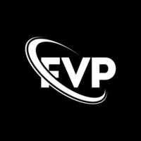 logo fvp. lettre fvp. création de logo de lettre fvp. initiales logo fvp liées avec un cercle et un logo monogramme majuscule. typographie fvp pour la technologie, les affaires et la marque immobilière. vecteur