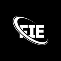 fie logo. lettre fi. création de logo de lettre fie. initiales logo fie liées avec un cercle et un logo monogramme majuscule. typographie fie pour la technologie, les affaires et la marque immobilière. vecteur