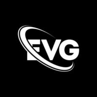 logo evg. lettre evg. création de logo de lettre evg. initiales logo evg liées avec un cercle et un logo monogramme majuscule. typographie evg pour la technologie, les affaires et la marque immobilière. vecteur