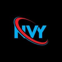 logo nvy. lettre nvy. création de logo de lettre nvy. initiales logo nvy liées avec un cercle et un logo monogramme majuscule. typographie nvy pour la marque technologique, commerciale et immobilière. vecteur