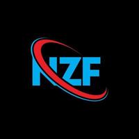 logo nzf. lettre nzf. création de logo de lettre nzf. initiales logo nzf liées avec un cercle et un logo monogramme majuscule. typographie nzf pour la technologie, les affaires et la marque immobilière. vecteur