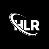 logo HLR. hlr lettre. création de logo de lettre hlr. initiales logo hlr liées avec un cercle et un logo monogramme majuscule. typographie hlr pour la technologie, les affaires et la marque immobilière. vecteur