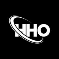 hho logo. hho lettre. création de logo de lettre hho. initiales logo hho liées avec un cercle et un logo monogramme majuscule. typographie hho pour la technologie, les affaires et la marque immobilière. vecteur