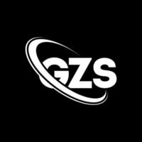 logo gzs. lettre gzs. création de logo de lettre gzs. initiales logo gzs liées avec un cercle et un logo monogramme majuscule. typographie gzs pour la technologie, les affaires et la marque immobilière. vecteur