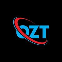 logo ozt. lettre d'ozt. création de logo de lettre ozt. initiales logo ozt liées avec un cercle et un logo monogramme majuscule. typographie ozt pour la technologie, les affaires et la marque immobilière. vecteur