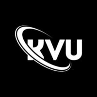 logo kvu. lettre kvu. création de logo de lettre kvu. initiales logo kvu liées avec un cercle et un logo monogramme majuscule. typographie kvu pour la technologie, les affaires et la marque immobilière. vecteur