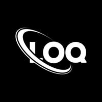 logo loq. lettre loq. création de logo de lettre loq. initiales logo loq liées avec un cercle et un logo monogramme majuscule. typographie loq pour la technologie, les affaires et la marque immobilière. vecteur