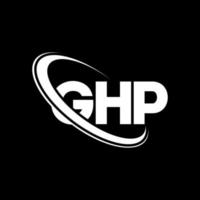 logo ghp. lettre ghp. création de logo de lettre ghp. initiales logo ghp liées par un cercle et un logo monogramme majuscule. typographie ghp pour la technologie, les affaires et la marque immobilière. vecteur