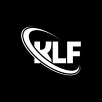 logo klf. lettre klf. création de logo de lettre klf. initiales logo klf liées avec un cercle et un logo monogramme majuscule. typographie klf pour la technologie, les affaires et la marque immobilière. vecteur