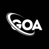 goa logo. Goa lettre. création de logo de lettre goa. initiales goa logo lié avec cercle et logo monogramme majuscule. typographie goa pour la technologie, les affaires et la marque immobilière. vecteur