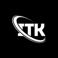 logo itk. cette lettre. création de logo de lettre itk. initiales logo itk liées avec un cercle et un logo monogramme majuscule. typographie itk pour la technologie, les affaires et la marque immobilière. vecteur