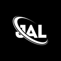 logo jal. lettre jal. création de logo de lettre jal. initiales logo jal liées avec un cercle et un logo monogramme majuscule. typographie jal pour la technologie, les affaires et la marque immobilière. vecteur